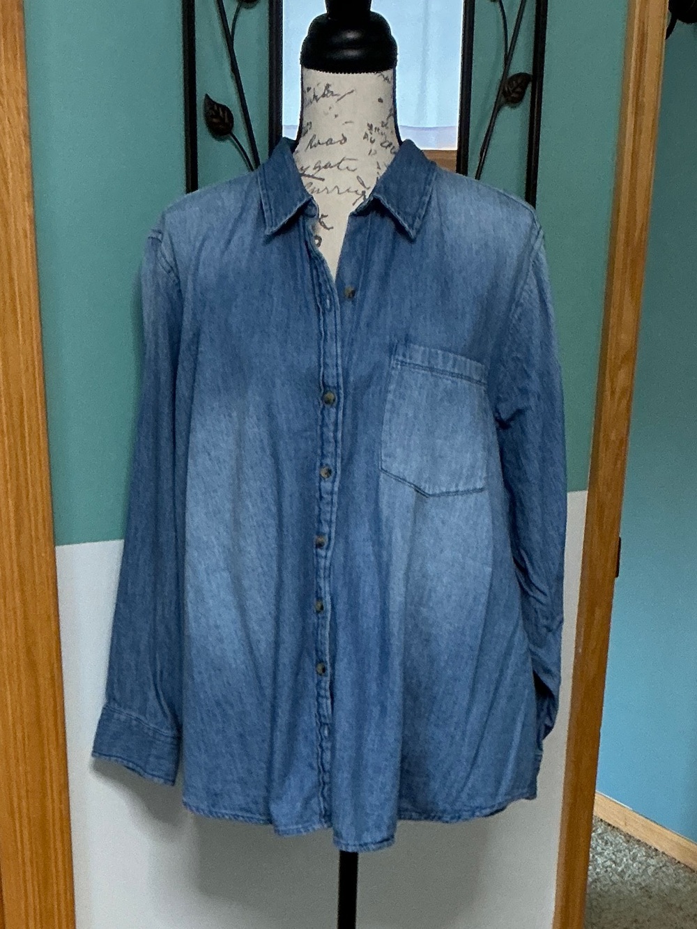 Classic Denim Button-Up Shirt